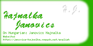hajnalka janovics business card